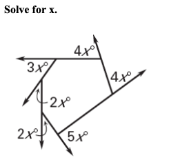Solve for x.
3x
2х2
-200
4 хор
5х
4x²
