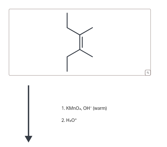 1. KMnO4, OH (warm)
2. H3O+
@