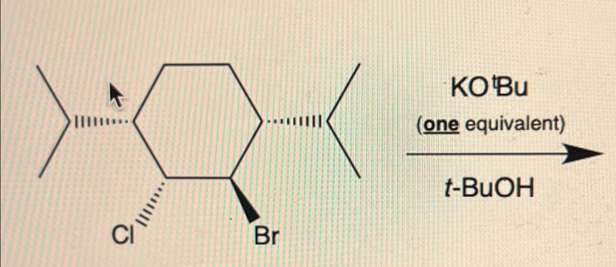 Br
KO Bu
(one equivalent)
t-BuOH