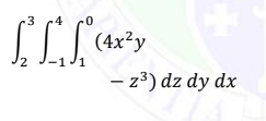 (4x²y
- 2³) dz dy dx
