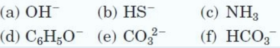 (а) ОН
(b) HS-
(с) NH3
(d) CеH,0 (е) СО-
(f) НСОЗ
