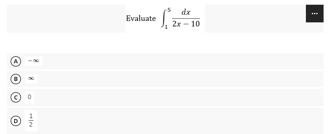 dx
...
Evaluate
2x –
10
-00
