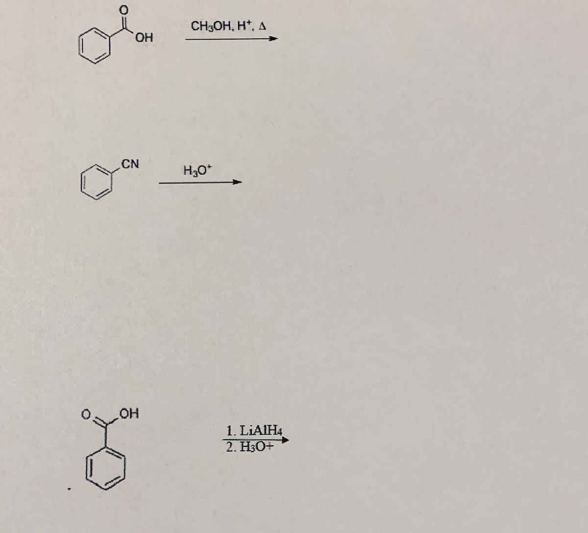 CH3OH, H*, A
HO,
CN
H;O*
HO
1. LIAIH4
2. НО-

