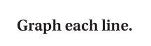 Graph each line.
