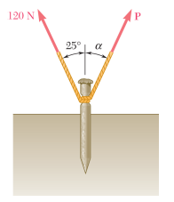 120 N
25°
a
