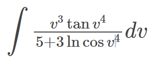 v3 tan v4
5+3 ln cos vt
