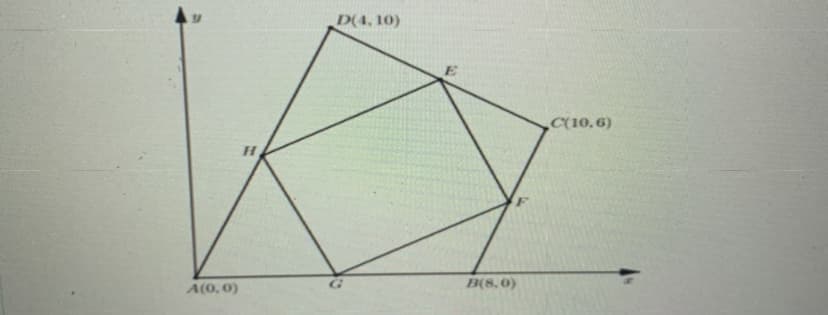 D(4, 10)
C(10,6)
H.
A(0, 0)
B(8,0)
