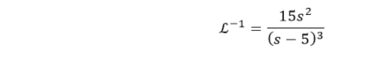 L-1.
15s²
(s - 5)³