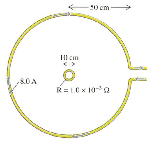 50 сm
10 сm
8.0 A
R = 1.0 × 10-3 Q
