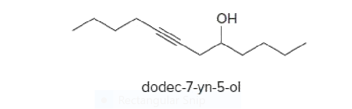 OH
dodec-7-yn-5-ol
Rectan
