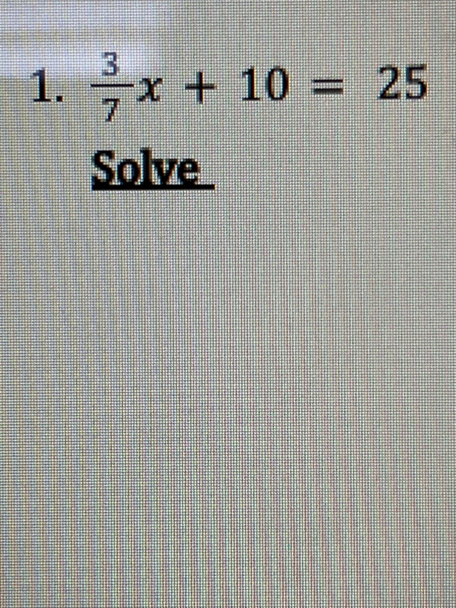 극저
7
Solve
x + 10 = 25