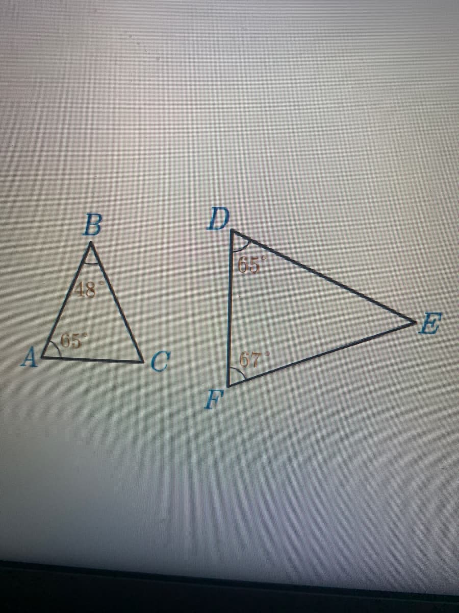 D.
65
48°
65
C'
67
F
