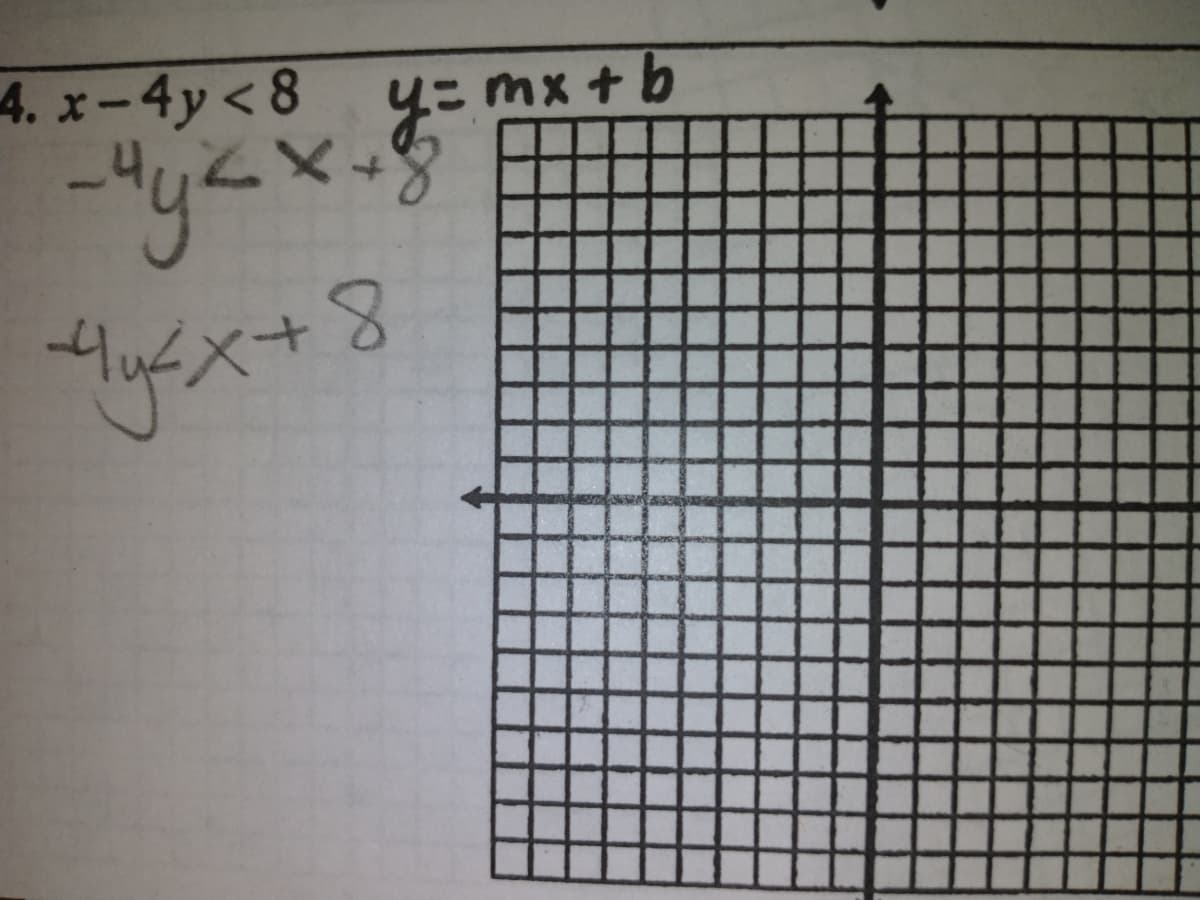 4. x-4y<8 y
4= mx + b
&+入ス
8.
