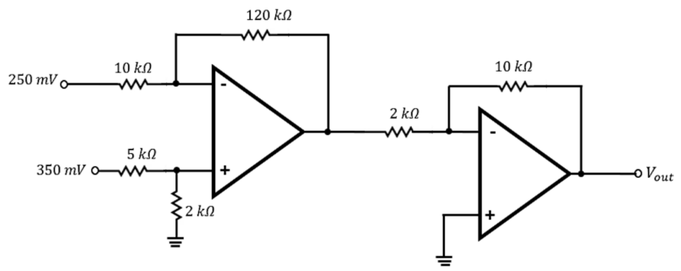 120 kN
10 kN
10 kN
250 mV
2 kN
5 kN
350 mV 0–
o Vout
2 kN
+
