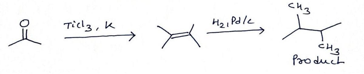 Hzi Pdlc
of
Ticl3, k
CH3
Produch
