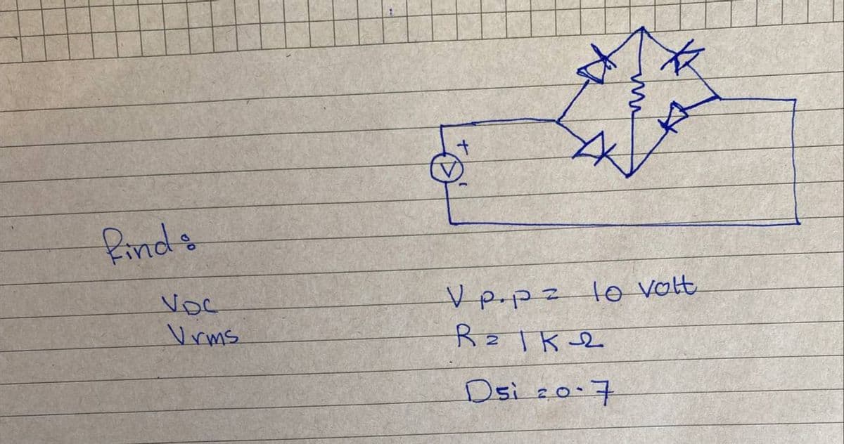 find:
VOC
Vrms
*
Vp.pz 10 volt
REIK2
Dsi 20-7