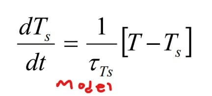 dT
S
dt
||
1
¹[T-T,]
TT'S
Ts
Model