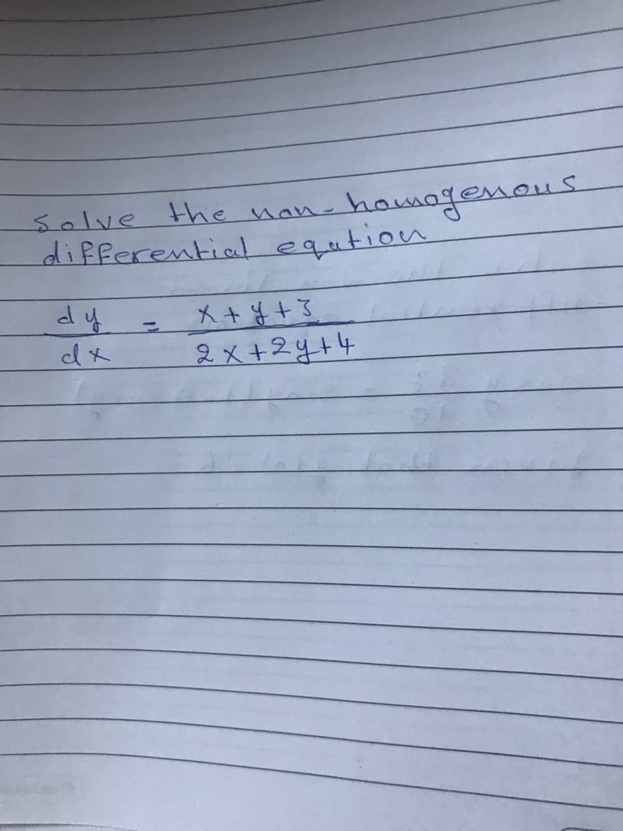 salve the nan- hamagemous.
differential eqution
2x+24+4
