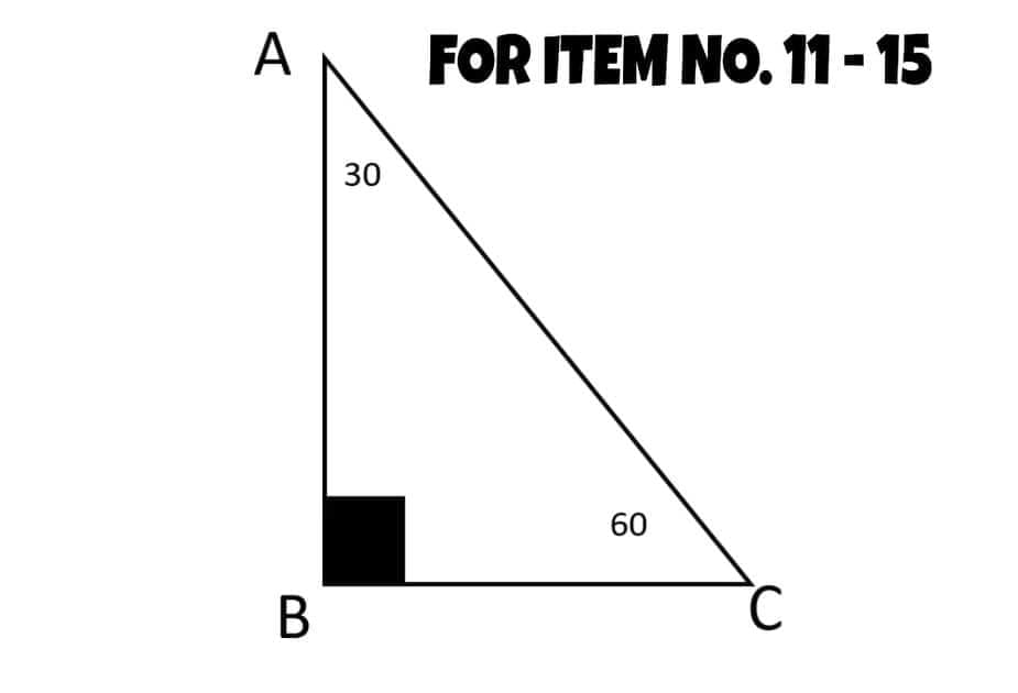 А
FOR ITEM NO. 11-15
30
60
В
