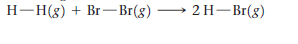 H-H(8) + Br-Br(g) → 2 H-Br(g)
