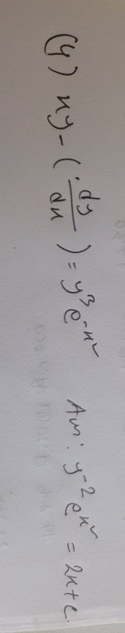 (4) ny- (・dy) = y²³ 0-4²
ну-
Au: y-2k²=
655 10' 26
2ute.