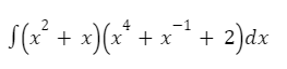 -1
S(x* + x)(x* + x* + 2)dx
