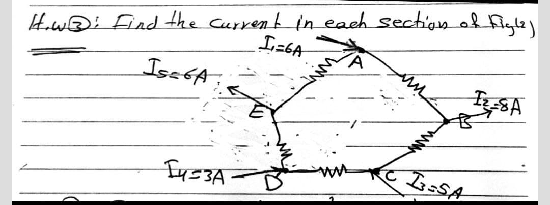 How@i Find the current in each sectign figle)
I=GA
Isa&A;
ISA
Irs3A
