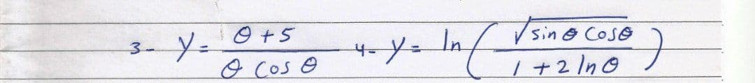 O +5
In
sin & Cose
3-
O Cos e
+1
+2In0
