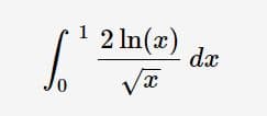 2 In(x)
dx
