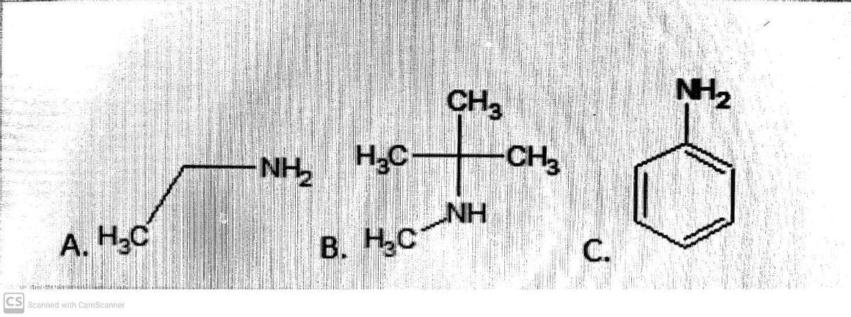A. HỌC
Cassan
CS Scanned with CamScanner
CH3
T
H.C
B. Học-NH
NH₂₂
-CH₂
С.
NH₂