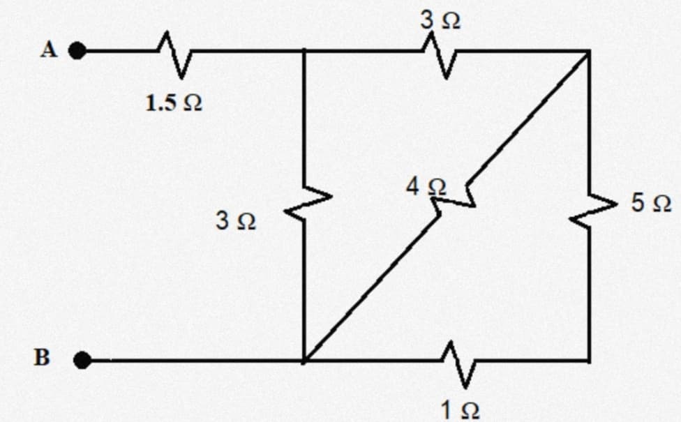 3Ω
Α
1.5 Ω
5Ω
3Ω
Β
1Ω
