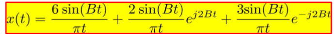 6 sin(Bt)
2 sin(Bt) j2Bt
+
3sin(Bt)
e-j2Bt
%3D
(4)a
