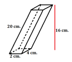 20 cm.
2 cm.
4 cm.
16 cm.