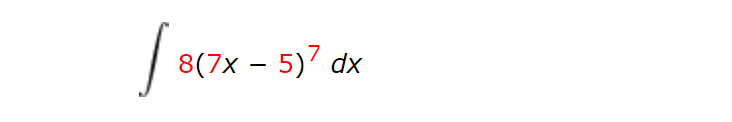 8(7x – 5)7 dx
