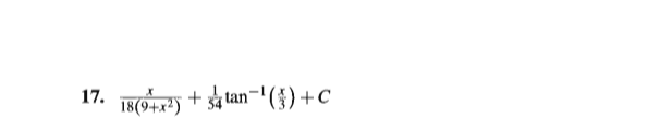 17. 18(0+r) + sa tan-'(}) +C
