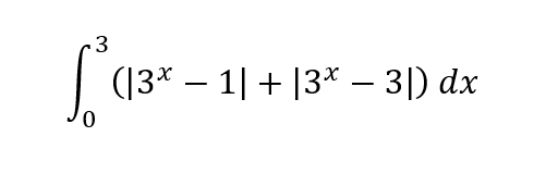 3
So (13²
0
(|3x − 1| + |3* – 3|) dx