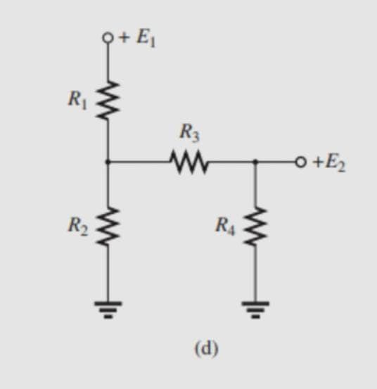 -0+E₂
R₁
R₂
Q+ E₁
www
R3
w
RA
+
+
(d)