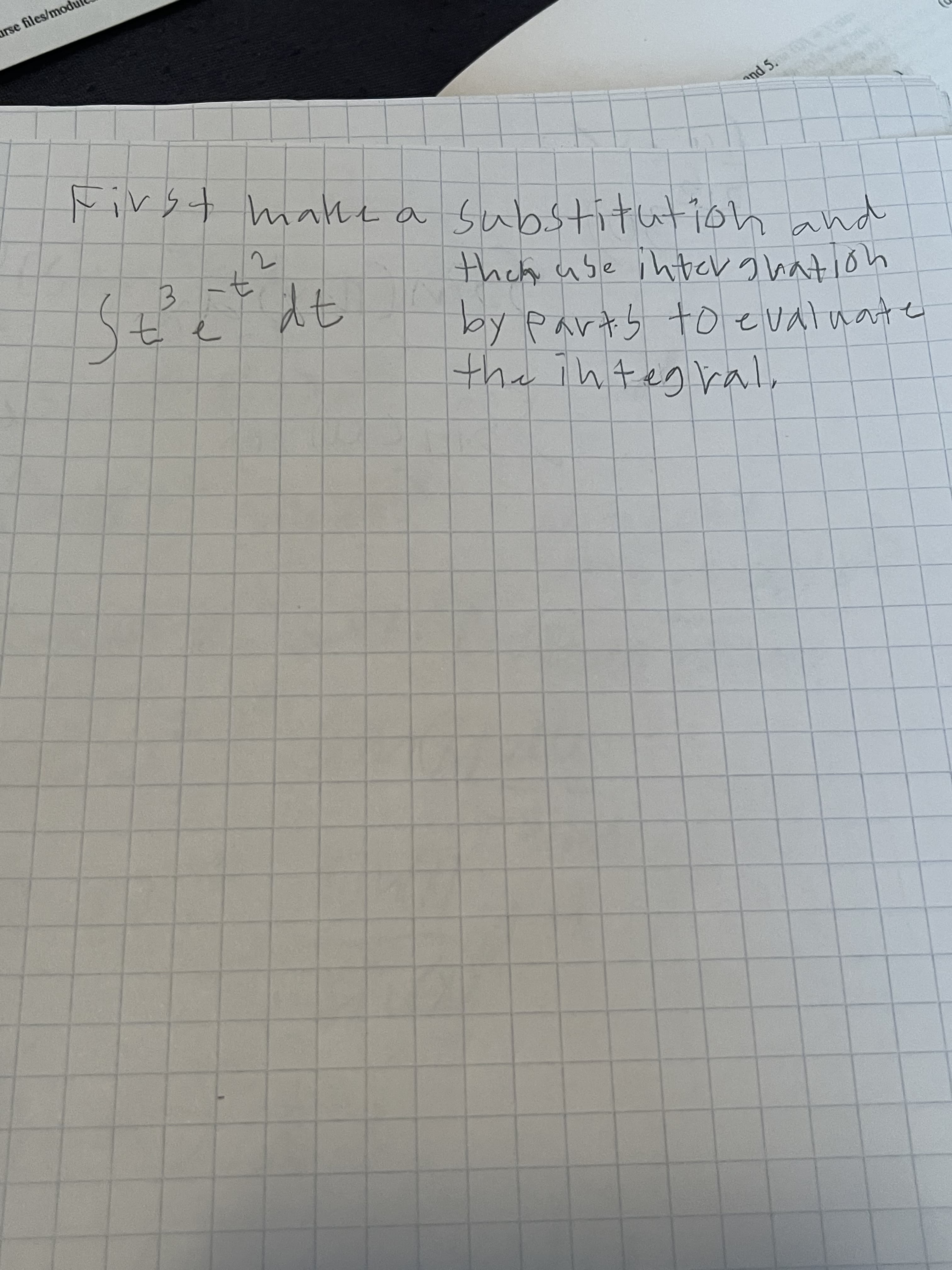 First malhe
First mahza substitution and
thak abe ihtcr I hation
by parts toevaluate
the integral.
13
人t
