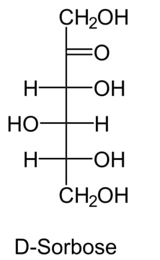 CH2OH
H-
-ОН
Но-
-H-
H-
-ОН
CH2OH
D-Sorbose
