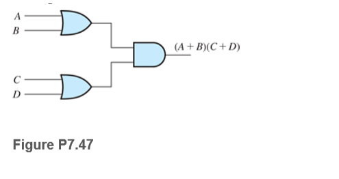 (A + B)(C + D)
Figure P7.47
