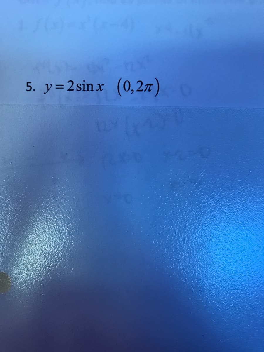 5. y=2sin x (0,2n) o
