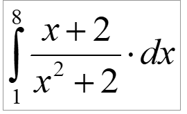 8
1
x+2
2
X+2
dx