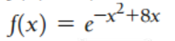 f(x) = ex²+8x
