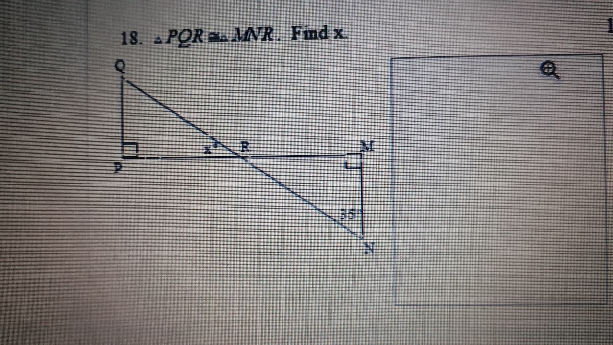 18. APOR NR. Find x.
