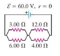 E = 60.0 V, r = 0
+
3.00 2 12.00
ститу
ww
ww
6.00 Ω 4.00 Ω