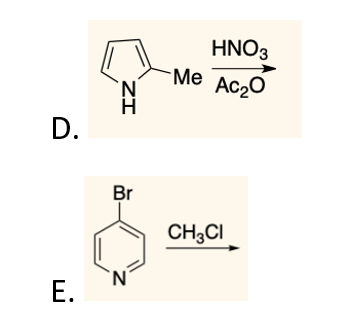 HNO3
-Me Ac20
D.
Br
CH3CI
`N´
Е.
ZI
