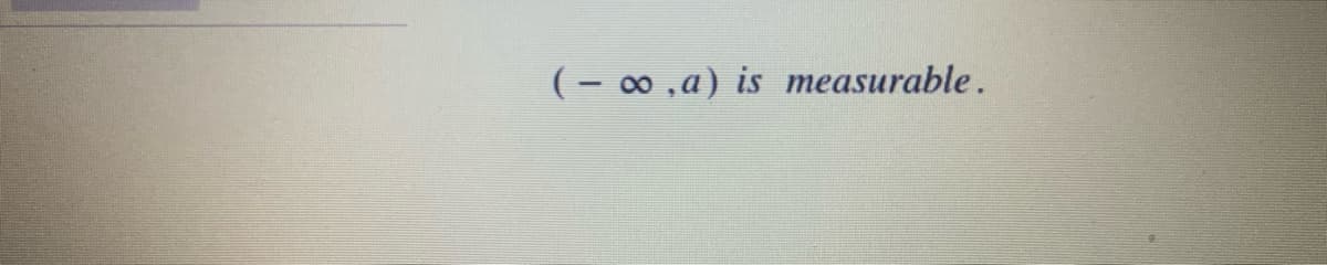 (- 00, a) is measurable.
