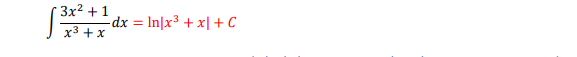 3x2 + 1
-dx = In\x³ + x[+C
x3 + x
