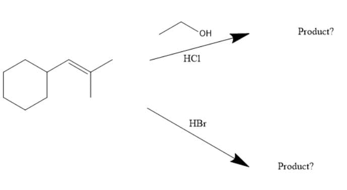 HO.
Product?
HC1
HBr
Product?
