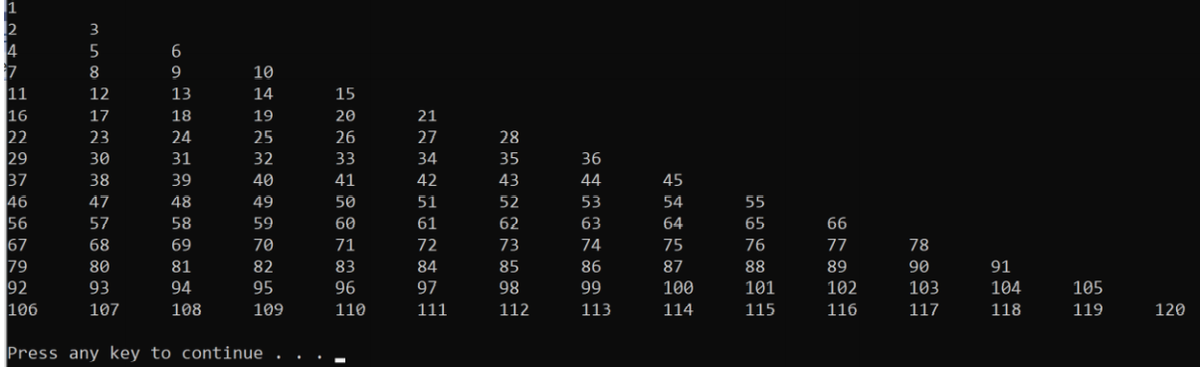 10
12
13
14
15
17
18
19
20
23
25
26
28
35
36
38
41
43
44
45
47
48
49
50
51
52
53
54
55
57
59
60
61
62
64
65
66
68
69
70
71
72
73
74
75
76
77
78
79
80
81
82
83
85
86
87
88
89
90
91
93
94
95
96
98
99
100
101
102
103
104
195
L06
107
108
109
110
112
113
114
115
116
117
118
119
129
Press any key to continue . . . .
69
